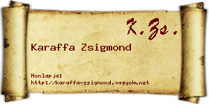 Karaffa Zsigmond névjegykártya